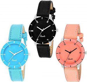 Super Quality Analog Watches Combo Look Like Pretty for Girls and Women Pack of 3